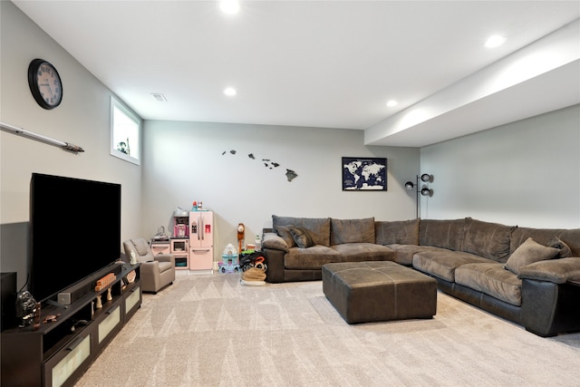 view of carpeted living room