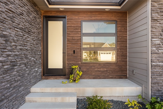 view of doorway to property