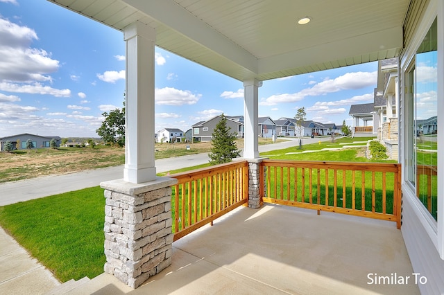 view of patio / terrace featuring covered porch