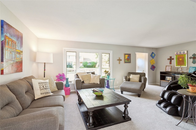 view of carpeted living room