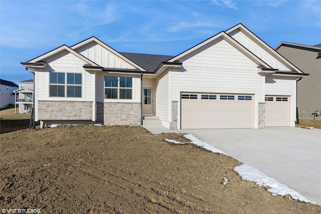 craftsman-style house with a garage