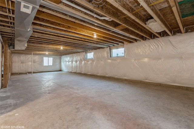 basement featuring a healthy amount of sunlight