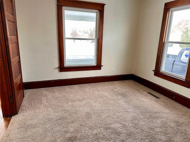 view of carpeted empty room