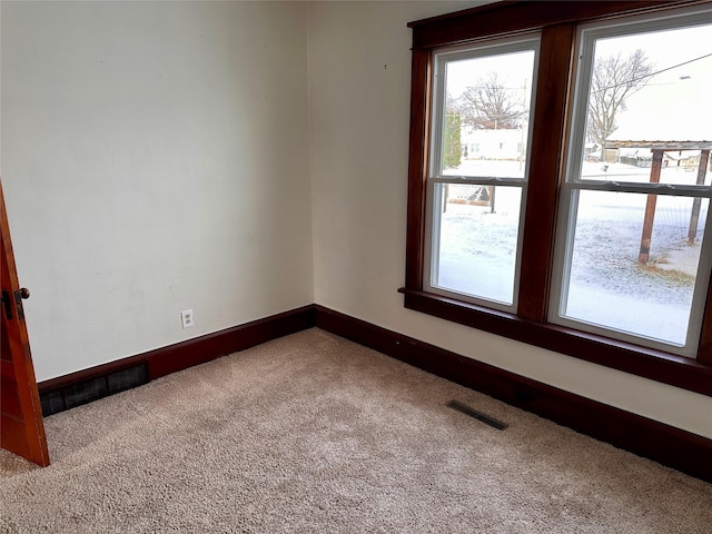 view of carpeted empty room