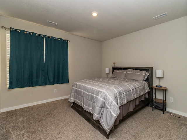 bedroom with carpet