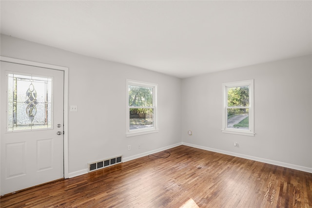 entryway featuring dark hardwood / wood-style floors