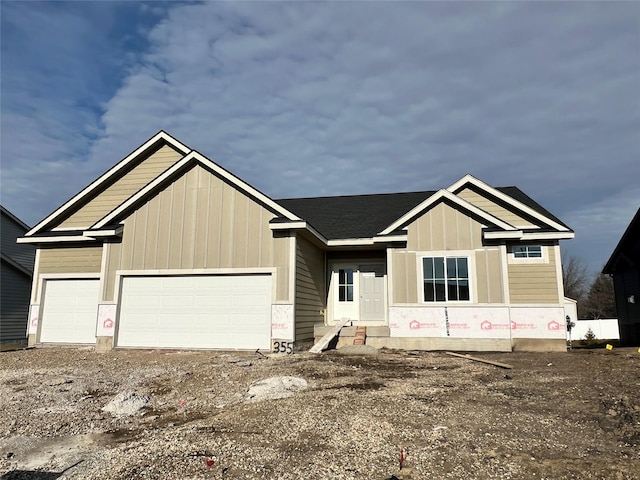 view of front of home featuring a garage