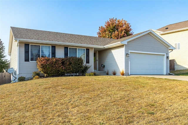 14603 Westbrook Dr, Urbandale, IA 50323 - ranch-style house with a front lawn, driveway, roof with shingles, and a garage