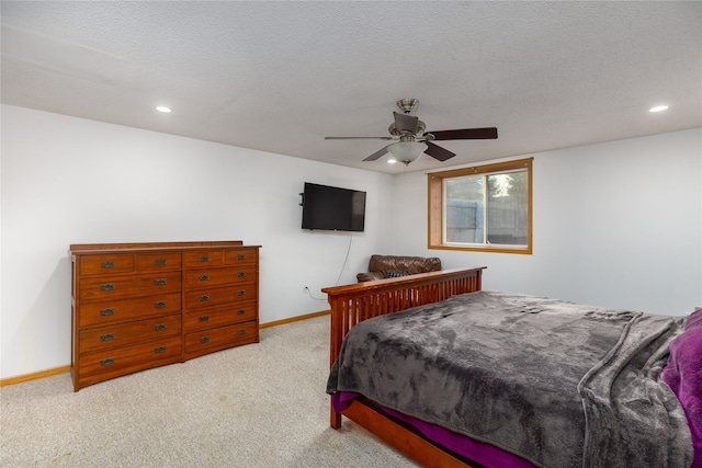 14603 Westbrook Dr, Urbandale, IA 50323 - carpeted bedroom featuring baseboards, recessed lighting, and a textured ceiling