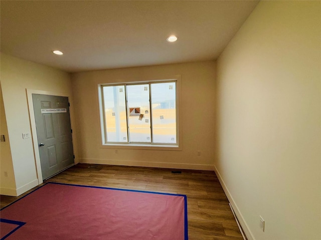 interior space featuring dark hardwood / wood-style floors