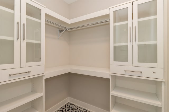 view of walk in closet