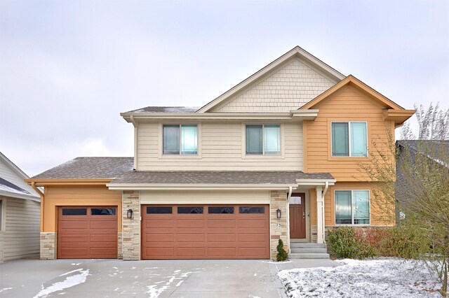 view of front of house featuring a garage