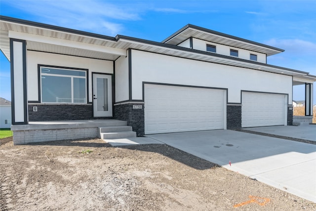 view of front of home featuring a garage