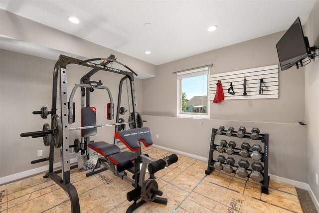 view of exercise room