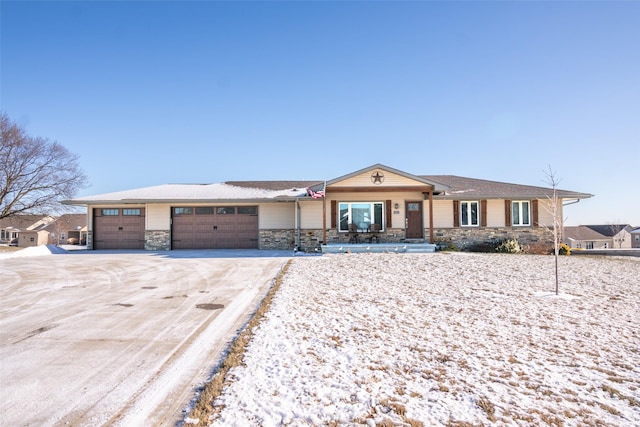 ranch-style house with a garage