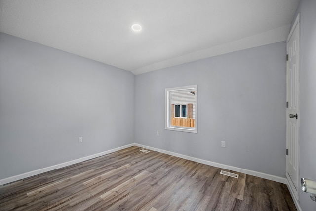 unfurnished room featuring light wood-type flooring