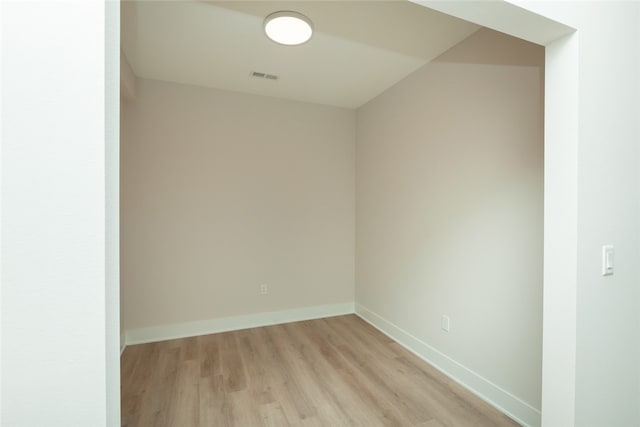 empty room featuring light wood-type flooring