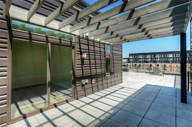 view of patio / terrace featuring a pergola