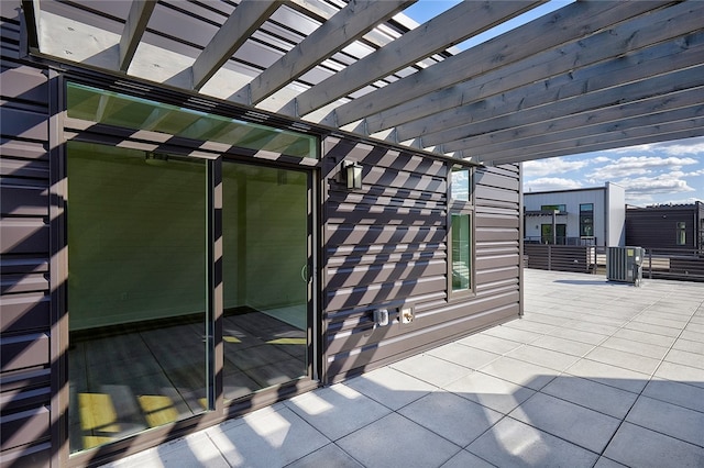 view of patio / terrace featuring a pergola