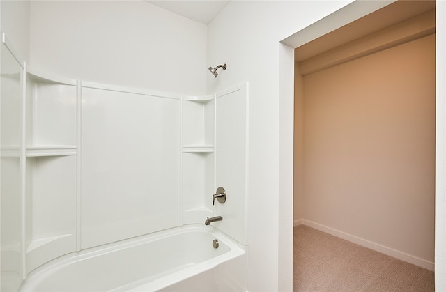 bathroom featuring bathing tub / shower combination