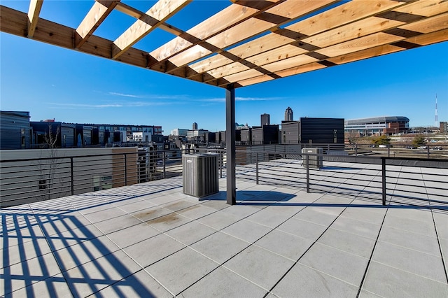 view of patio / terrace with a pergola