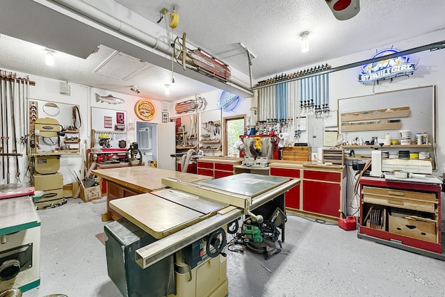 kitchen featuring a textured ceiling