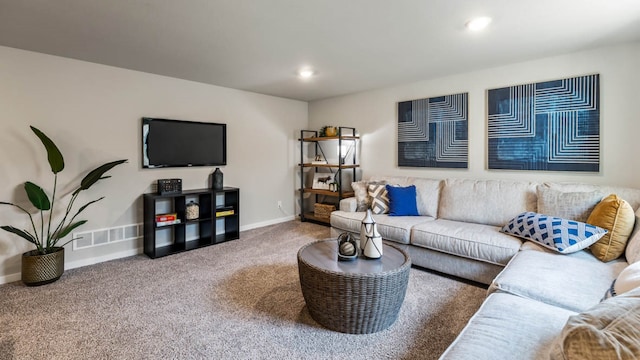 view of carpeted living room