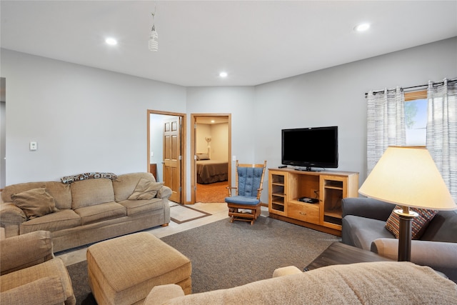 view of carpeted living room