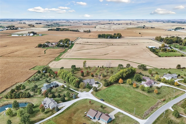 aerial view featuring a rural view