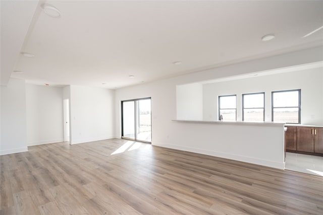 empty room featuring light hardwood / wood-style floors