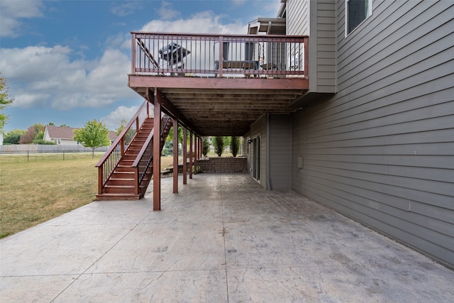 view of patio / terrace featuring a deck