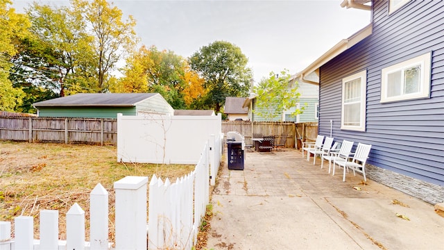 view of patio / terrace featuring a grill