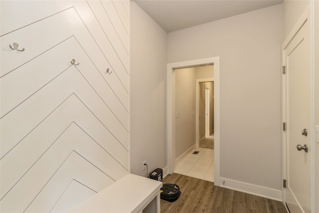 interior space featuring dark hardwood / wood-style flooring