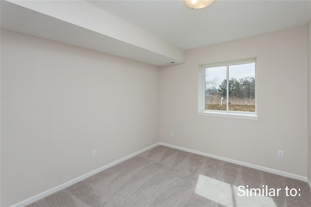 view of carpeted empty room