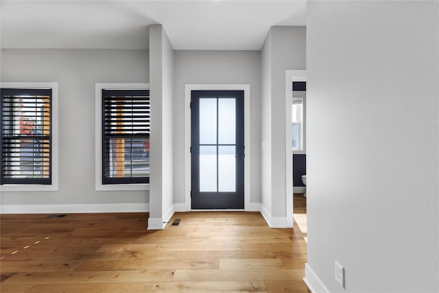 foyer featuring light hardwood / wood-style flooring