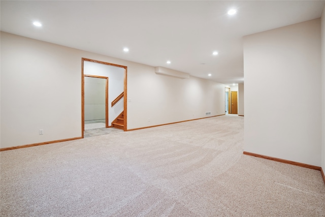 empty room with light carpet