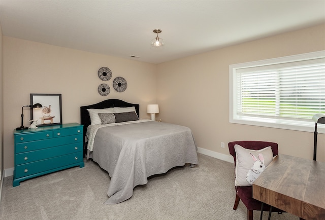 view of carpeted bedroom