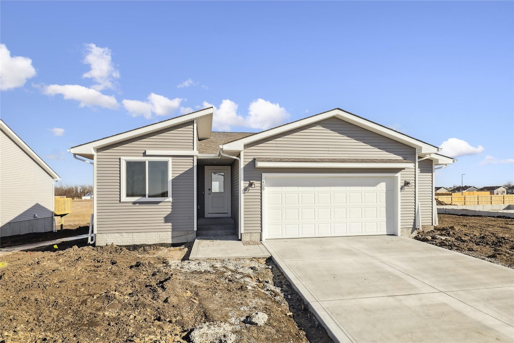 view of front of home featuring a garage