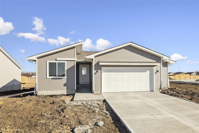 view of front of home featuring a garage