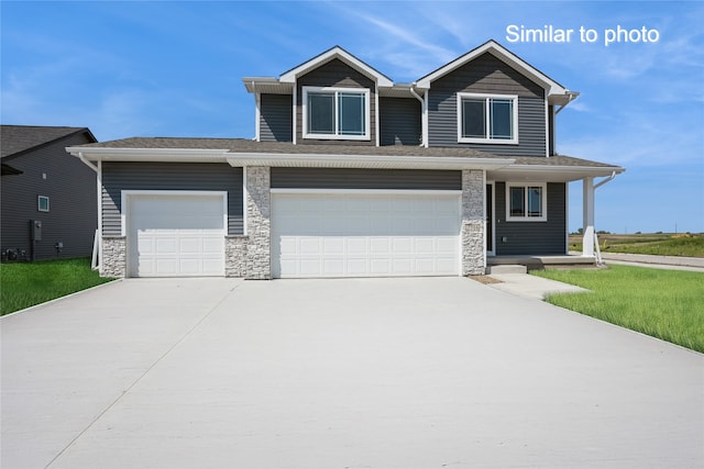 view of front of house featuring a garage