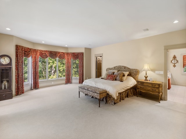 view of carpeted bedroom