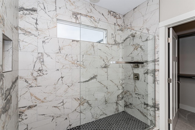 bathroom with an enclosed shower