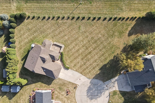 aerial view featuring a rural view