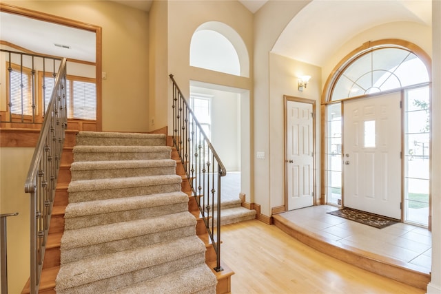 entryway featuring light hardwood / wood-style floors