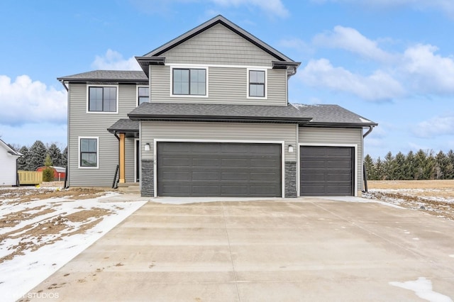 front facade featuring a garage