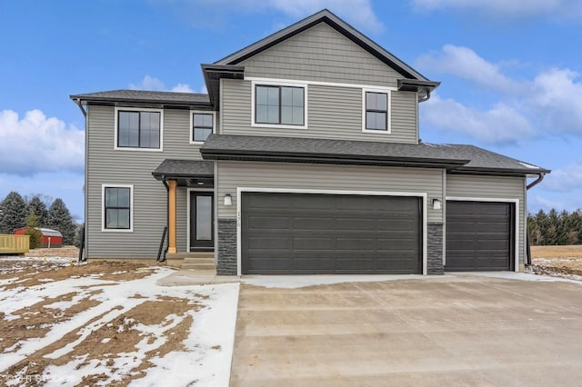 front facade featuring a garage