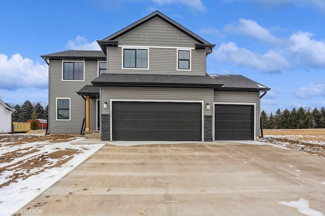 front of property featuring a garage