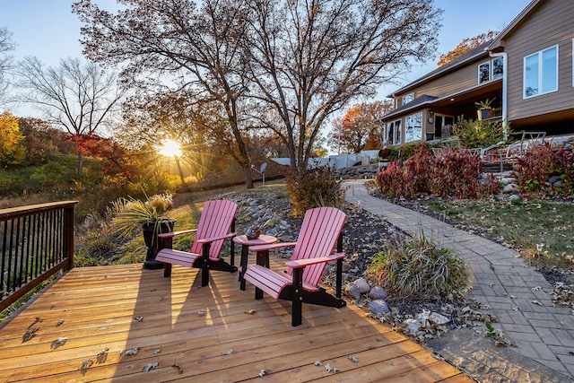 view of wooden terrace