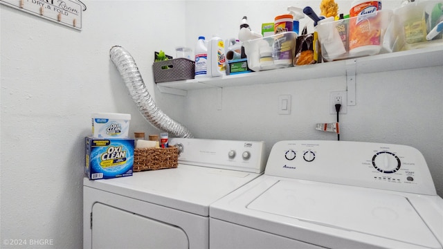 laundry area featuring washer and dryer