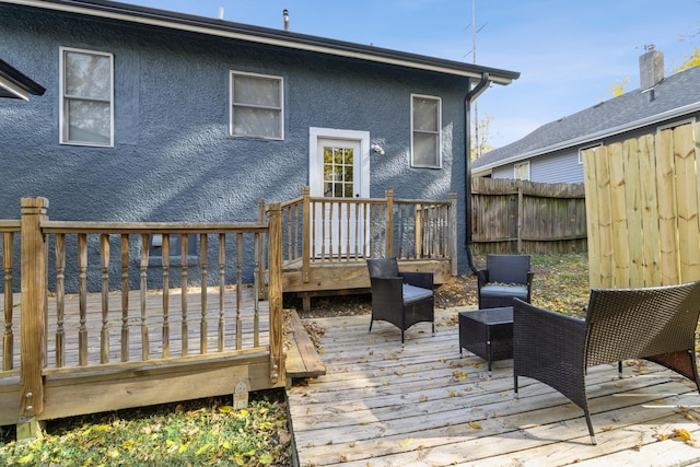 wooden deck with fence